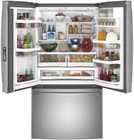 Ge Pwe23kynfs 36  Counter Depth French Door Refrigerator With 23 1 Cu Ft New 