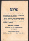 Victorian Trade Card bovril  Limited  Food Specialists  London  E  C 