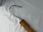 Wooden Pole Fishing Gaff Hook Tool Vintage Japanese Wood Handled 59 Inch Ok