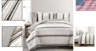 3 Piece King Reversible Comforter Set - Striped Cotton For Your Dream Bedroom