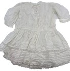 Antique Edwardian Toddler Child White Lawn Dress Cotton Lace Pintucks Sweet