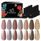 10 Pcs Gel Nail Set Gel Nail Polish Kit Soak Off Nail Art Gel Uv Led 8ml