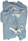 Petite Hospital Patient Gowns Blue Medical Exam Gown Back Tie Closures One Size
