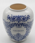 Delft Royal Goedewaagen  Numbered Georgia Blue Tobacco Jar  Made In Holland Rare