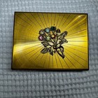 Vintage 1950s Gold Tone Makeup Compact Purse Rhinestone Mirror Comb