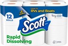 Scott Rapid-dissolving Toilet Paper  12 Toilet Paper Rolls  Bath Tissue Rv boats