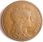 1916 France 10 Centimes - Excellent Vintage Coin - Free Ship - France Bin  5
