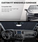 Pigenius Windshield Sun Shade For Ford F-250 f-350 f-450 f-550 f-600 2017-2022