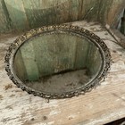 Vintage Mirror Tray Oval Gold Tone Filigree Ornate Trinket Vanity Perfume