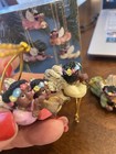 6 Vintage Tiny Miniature Hawaiian Polynesian Angels Christmas Ornaments Wbox