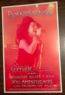 Evanescence Seether Three Days Grace Original 2004 Okc Concert Poster Signed