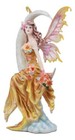 Nene Thomas Art Celestial Crescent Moon Earth Elemental Floral Fairy Statue 11 h