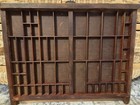Antique Wooden Printer Type Case 22 5x18 Letterpress Tray Shadow Box