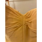 Azazie Marigold Yellow Chiffon Ruffle Hem Bridesmaid Dress A8 Sweetheart Maxi