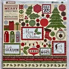 Echo Park Merry Christmas 12x12 Collection  alpha letter  stickers 2-sided New