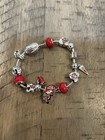 The Bradford Exchange Ohio State Buckeyes Nfl Football Charm Bracelet Silver Red