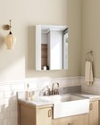 Bathroom Medicine Cabinet With Mirror  Wall-mounted Storage  17 7  X 23 6  White