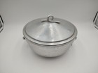 Vintage Hammered Aluminum Covered Serving Dish Casserole Insulated Italy Ic-2