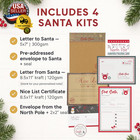 Santa Letter Kit     4 Complete North Pole Mail Kits With Letter To And From Santa