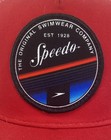 Speedo Swimwear Logo Patch Red Mesh Back Snapback Hat   Cap