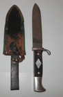 Post Wwii 1950s German Boy Scout Knife With Leather Sheath - Solinger  German