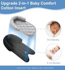 New Pro Goleem 2 In 1 Car Seat Soft Infant Head Support Insert  Black   Grey