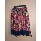 Vintage Whimsigoth Fairy Y2k Goth Maximalist Ruffle Boho Lace Trim Midi Skirt M