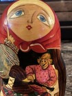 Vtg Russian Matryoshka 5 Piece Nesting Dolls Emelya And Magic Pike Fairy Tale