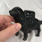 Vintage Cast Iron St  Bernard Dog Newfoundland W  Rescue Pack Package Coin Bank