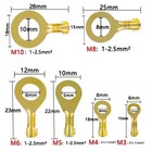 150x Brass Insulated Crimp Ring Terminals Electrical Wire Connectors Spade Kit