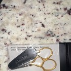 Gingher Epaulette 3 1 2  Embroidery Scissors Gold-plated Handle G-et