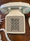 Vintage White Desk Touch Tone Phone  Push Button Works