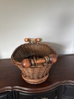 Vintage Style Large Wicker Boulangerie Bread Basket With Wooden Handles 24   