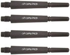 Carbon Fiber Spinning Dart Shafts 4 Pack Normal Fit System Black Push In O-rings