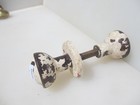 Vintage Bakelite Door Knobs Handles Art Deco 1930 s Antique Old 1 Red Plate