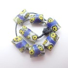 7 Pcs Unique Matched Venetian Glass Millefiori Tribal Trade Beads Antique Africa
