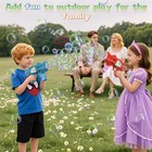 Kids Bubble Gun With Lights - Automatic Bubble Blower   2