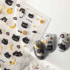 5d Moon Nail Decal  Black Cat Nail Decals  Star Nails Art Stickers  Embossed  18