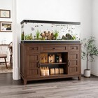 55 Gallon Aquarium Stand With Built-in Power Outlet  Heavy Duty Fish Tank Stand