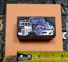 Antique Vtg Dump Truck Letterpress Print Type Ornament Cut Stamp Block