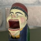 Vintage Antique Hand Carved Wood Gnome Santa Hat Figural Nutcracker