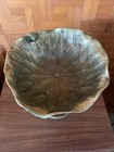 Vintage Lily Pad Frog Bowl Statue Art Nouveau Catch All  Brass Bronze Antique