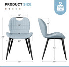 Pu Leather Dining Room Chairs Comfy Backrest Upholstered Dining Chair Set Of 2