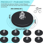 8 Pack Neodymium Magnet Rubber Coated Mounting Magnets With Bolt Nuts
