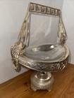 Antique Homan Mfg Co Silverplate Pedestal Bride Basket Centerpiece  1653  15 5   h