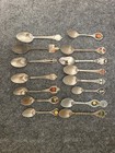 Vintage Souvenir Spoon Lot Of 50 Enamel Travel Collectors Spoons States World
