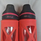 Lot Of 2 Zulu 20oz Glass Water Bottles W  Silicon Sleeve   Locking Lid Bpa Free