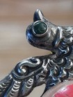 Vintage Matilde Poulat Matl Taxco Silver Brooch Bird W  Snake
