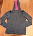 Under Armour Hoodie Youth Large Black pink Logo Pullover Hoodie Sweatshirt