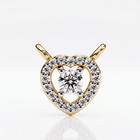 Cosima Round Lab-grown Diamond Pendant Necklace Sterling Silver vermeil